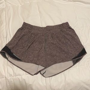 Gray Lululemon Hotty Hot Low Rise Short 4"
